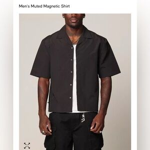 Saint Morta Men's Black muted magnetic shirt sz‎ XXL